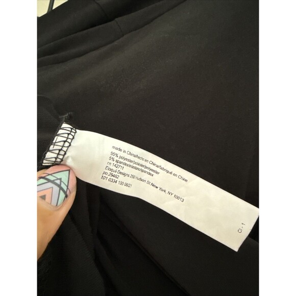 Eloquii Womens Size 22 /24 Pullover Career Blouse Black V-Neck Tie Bow - Picture 5 of 6